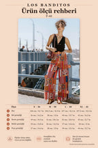 Palazzo High-Waisted Wide-Leg Red Patterned Trousers 6580