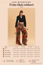 High Waist Wide Leg Black Palazzo Trousers 6857