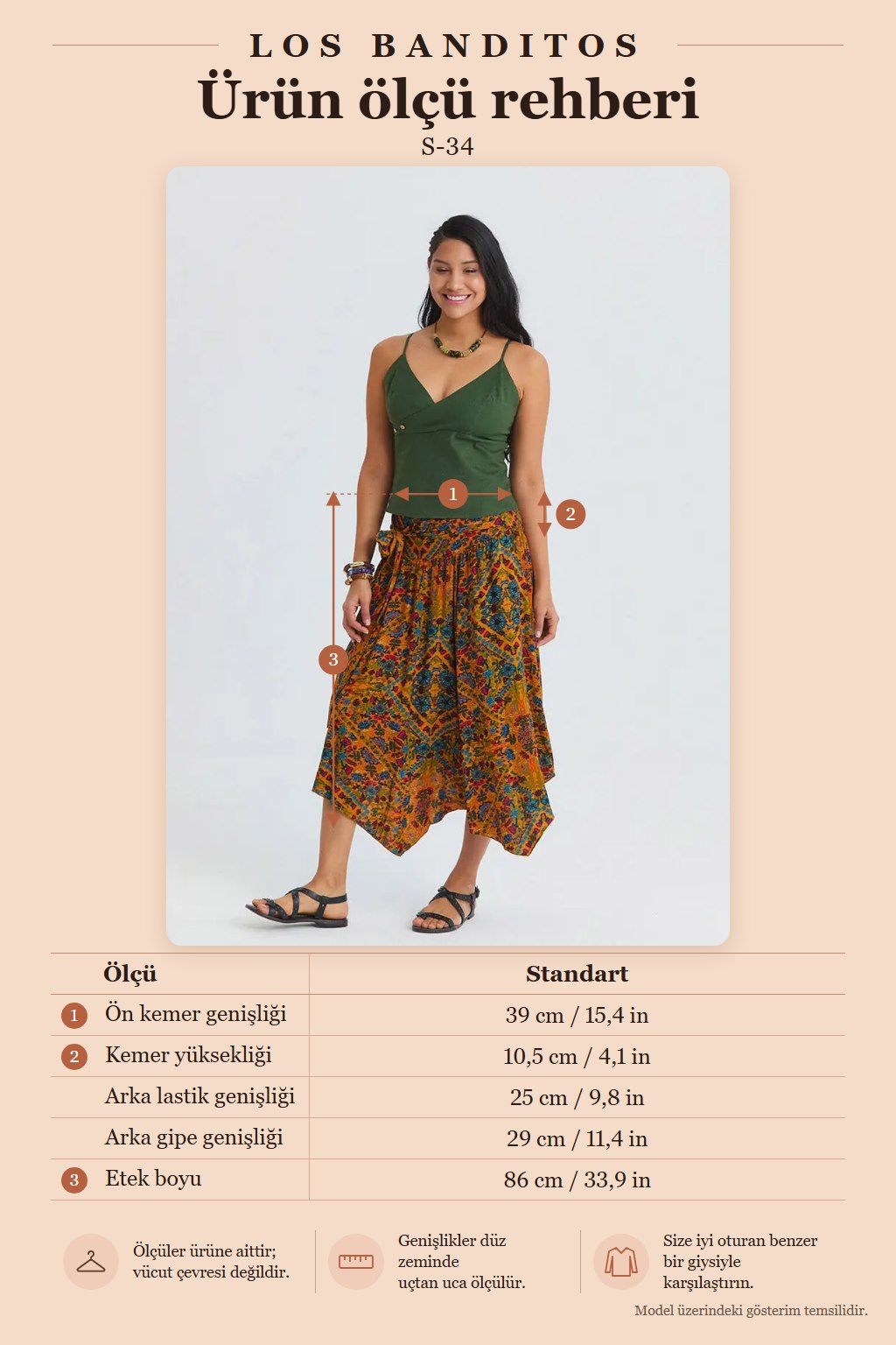 Smocked Detail Mustard Floral Skirt with Tie-Waist 7229