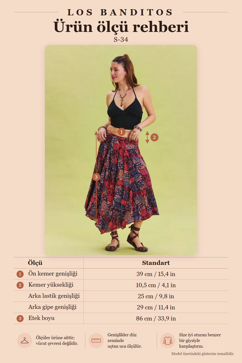 Smocked Detail Red Loose-Fit Skirt with Waist Tie 6836
