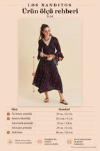 Shirred Detail Tie-Waist Black Floral Skirt 7230