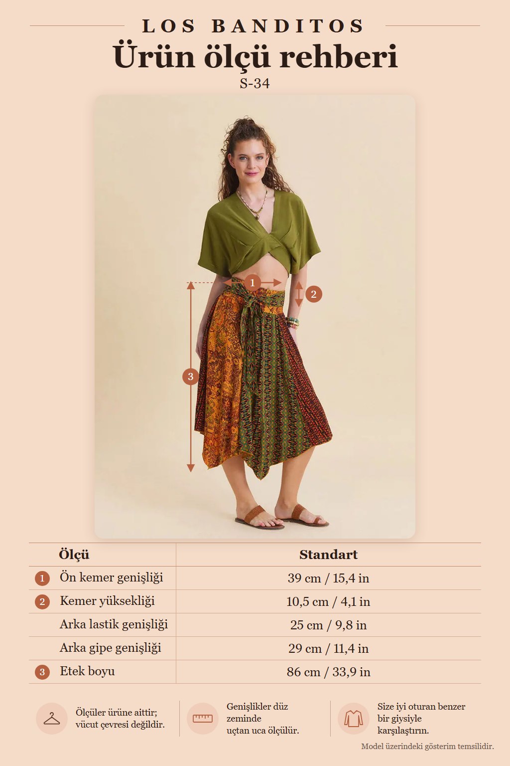 Orange Flared Skirt with Shirred Detail and Tie-Waist 7232