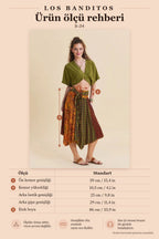 Orange Flared Skirt with Shirred Detail and Tie-Waist 7232