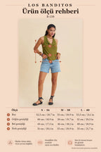 Cowl Neck Crisscross Backless Green Sleeveless Blouse 7318