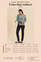 V-Neck Buttoned Mint Floral Blouse 7322