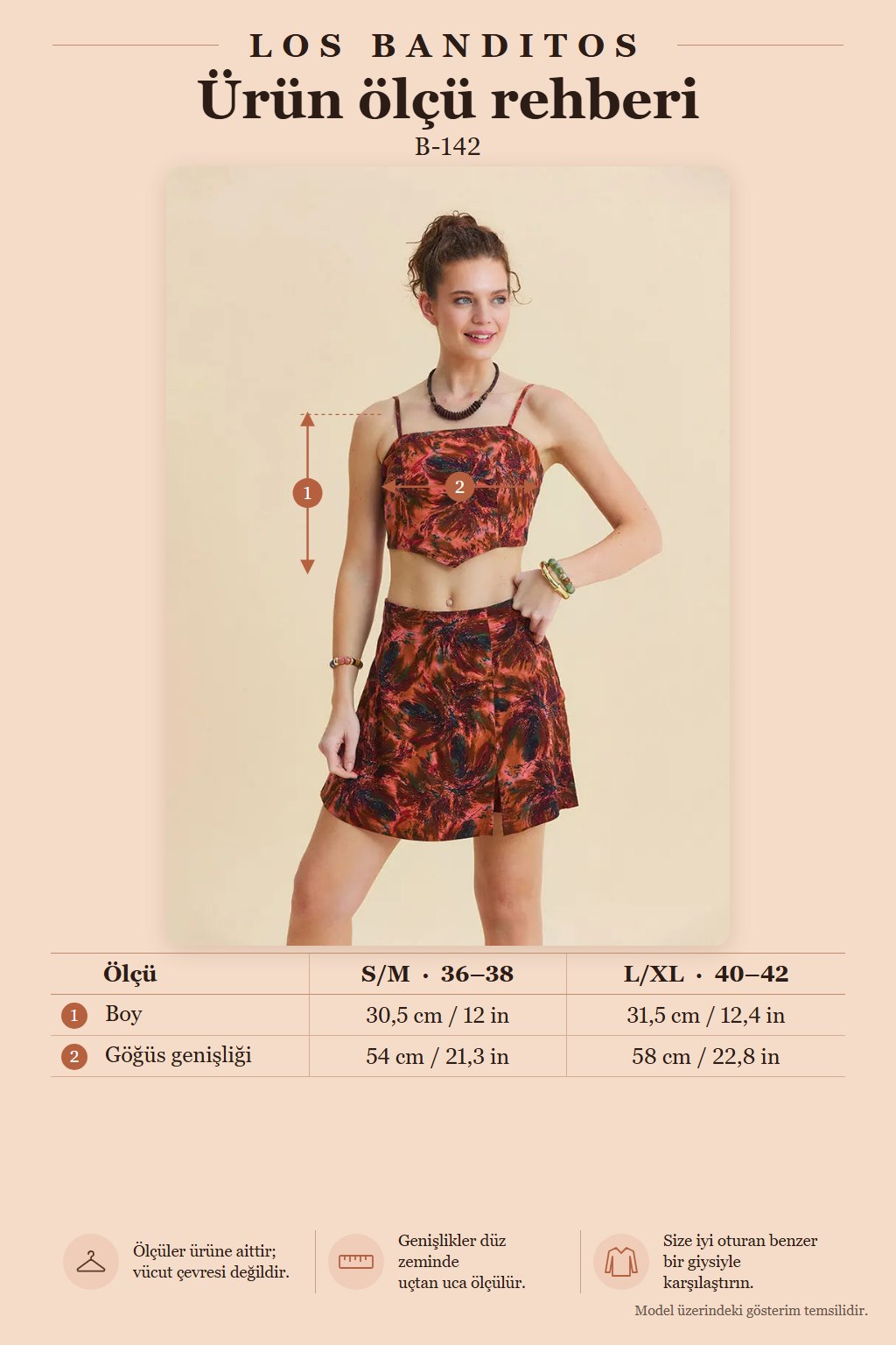 Ayarlanabilir Askılı Sırtı Lastikli Mercan Etnik Bluz 7266
