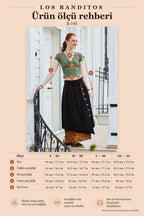 Wrap Front Short Sleeve Khaki Crop Blouse 7312