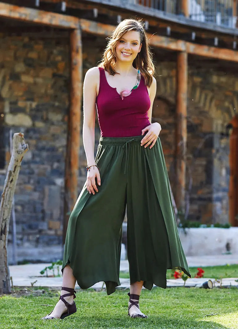 Haki Beli Lastikli Pantolon 3234