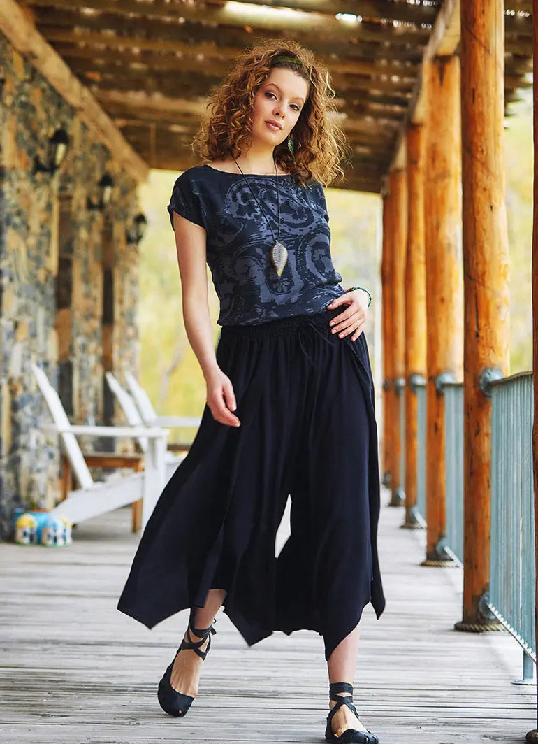Siyah Beli Lastikli Pantolon 3235