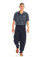 Siyah Beli Lastikli Rahat Koton Pantolon 3236