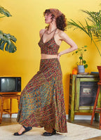 Pera Desen Patchwork Uzun Etek 5131