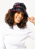 Bordo Desenli Bucket Kadın Şapka