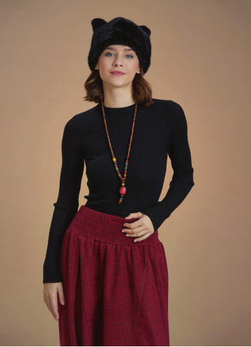 Bisiklet Yaka Slim Siyah Triko Kazak 6590