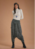 Gipe Bel Detaylı Kışlık Kadın Antrasit Şalvar Pantolon
