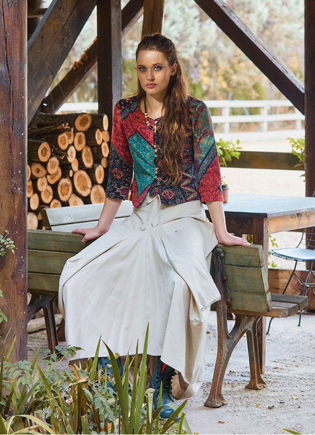 Beli Bağcıklı Cepli Krem Balon Etek 7114