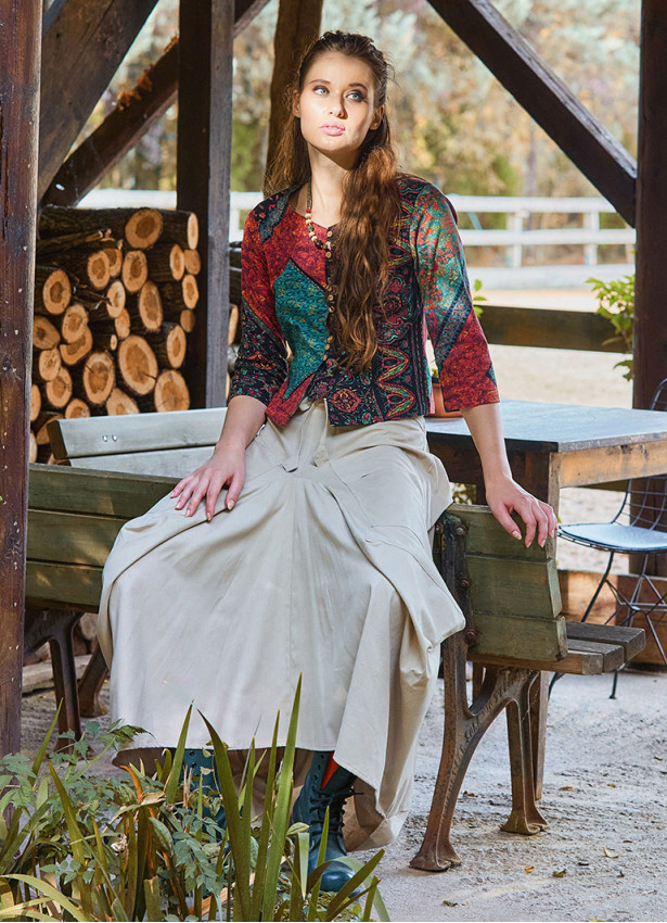 Beli Bağcıklı Cepli Krem Balon Etek 7114