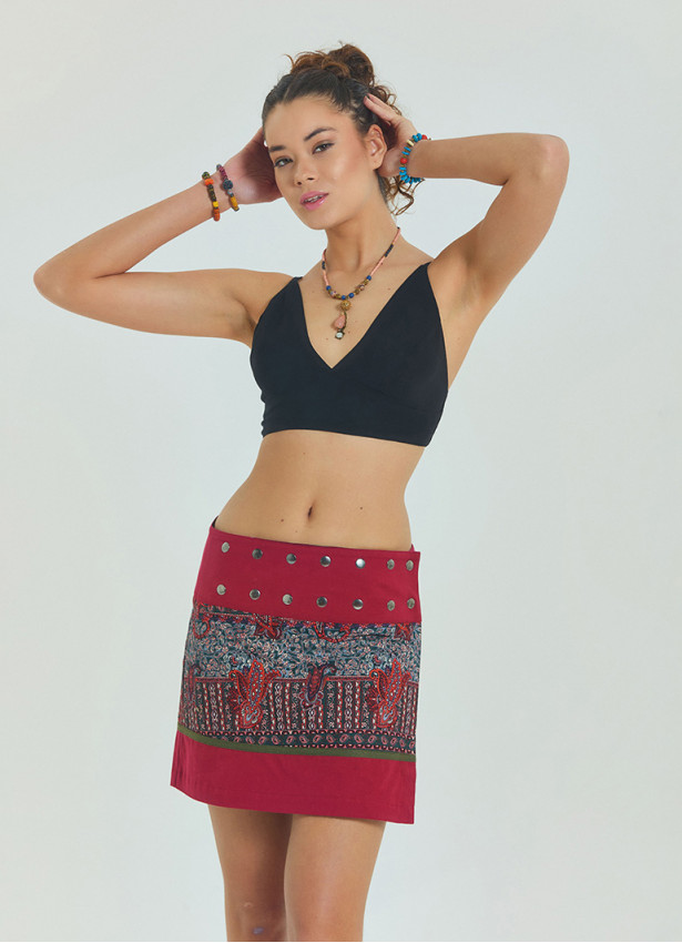 Bağcıklı Sırtı Açık Ayarlanabilir Siyah Crop Bluz 6967