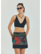 Bağcıklı Sırtı Açık Ayarlanabilir Siyah Crop Bluz 6967