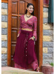 Cepli Düğme Detaylı Çift Katlı Kırmızı Çiçekli Etek 7358
