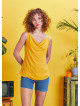 Yazlık Bohem Stil Degaje Yaka Turuncu Bluz 5146