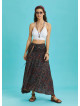 Etnik Desenli Salaş Asimetrik Etek 6281