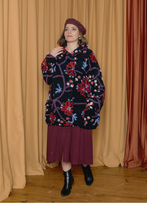 Cepli Düğme Detaylı Uzun Kollu Siyah Hırka 7118