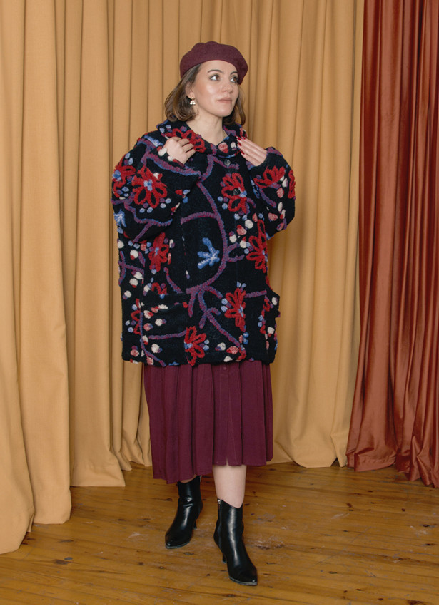 Cepli Düğme Detaylı Uzun Kollu Siyah Hırka 7118