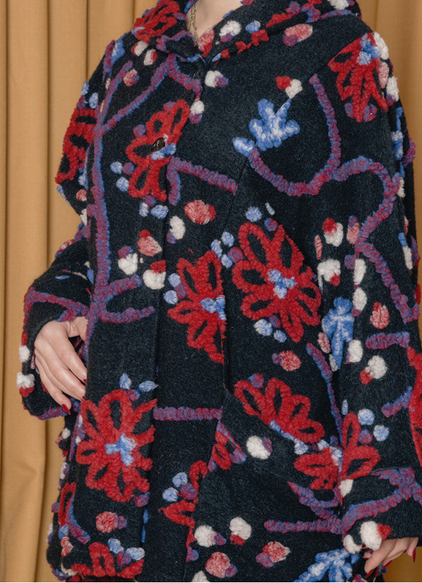 Cepli Düğme Detaylı Uzun Kollu Siyah Hırka 7118