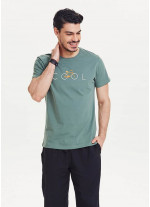 Cool Baskılı Kısa Kollu Erkek Yeşil T-Shirt
