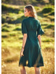 Midi Boy Koyu Yeşil Elbise 1745
