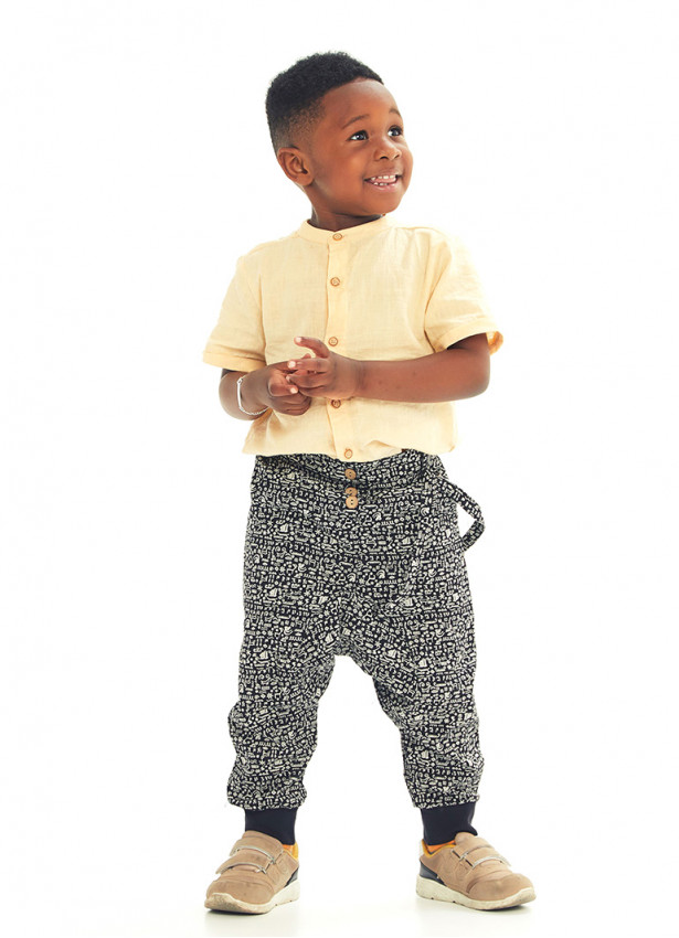 Çocuk Elastik Bilekli Bağcıklı Hitit Şalvar Erkek Pantolon