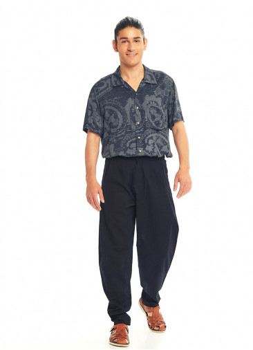 Siyah Beli Lastikli Rahat Koton Pantolon 3236