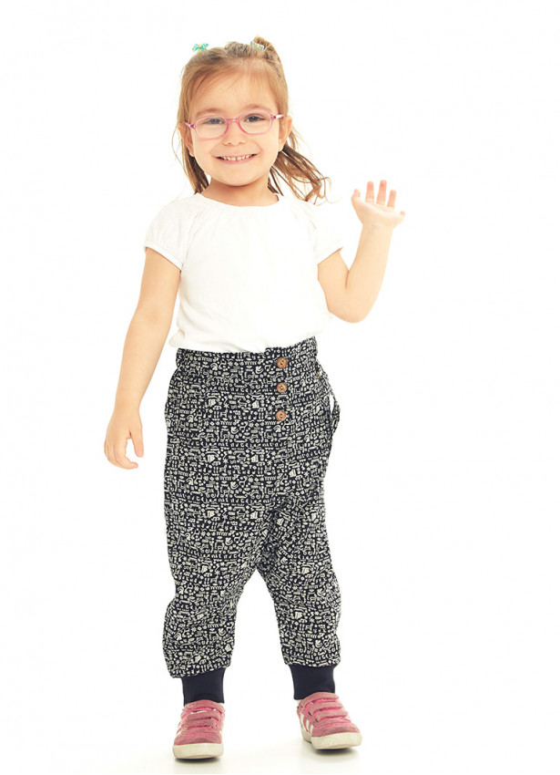 Çocuk Elastik Bilekli Bağcıklı Hitit Şalvar Pantolon