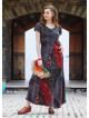 Otantik Desenli Bohem Tarz U Yaka Patch Elbise 3354