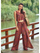 Retro Desenli Kayık Yaka Tulum Otantik Tulum 2449