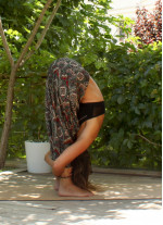 Haki Stella Desenli Kadın Kapri Şalvar Yoga Pantolon